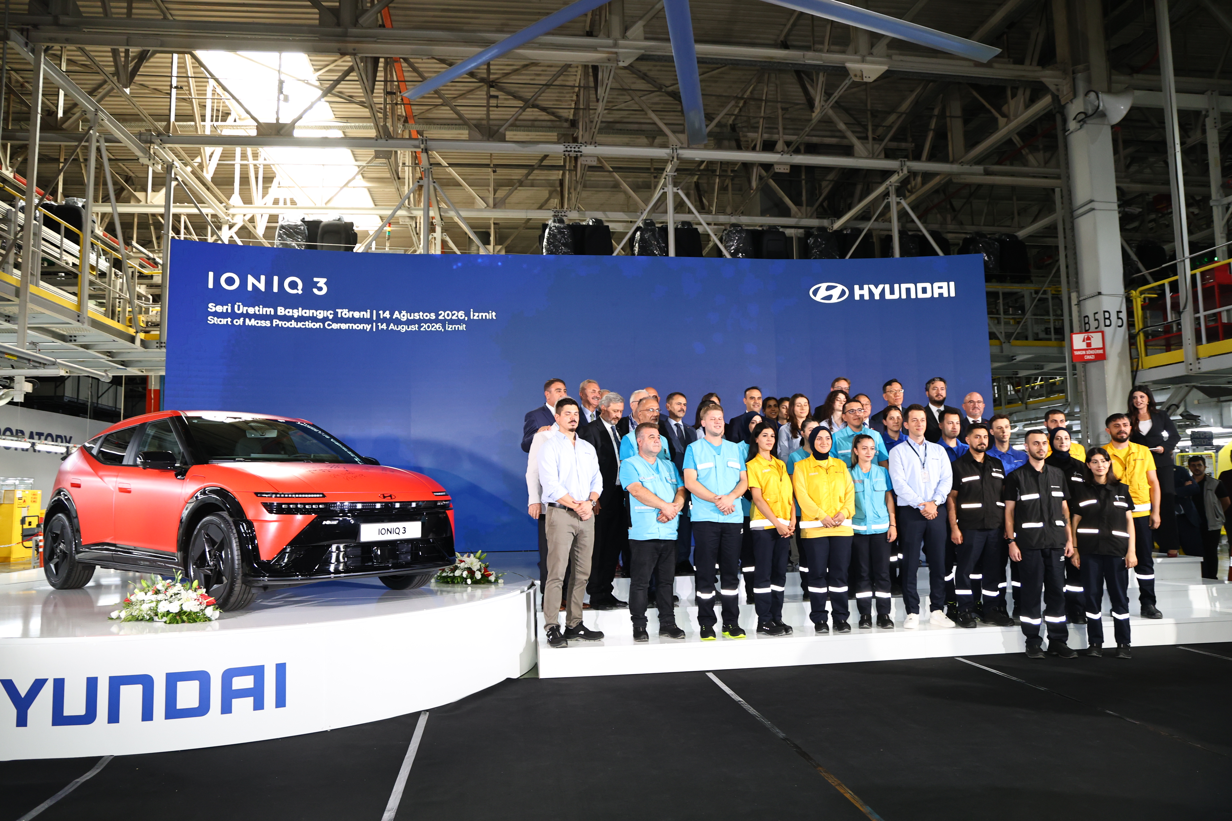 İlk elektrikli aracımız IONIQ 3’ün seri üretimine başladık